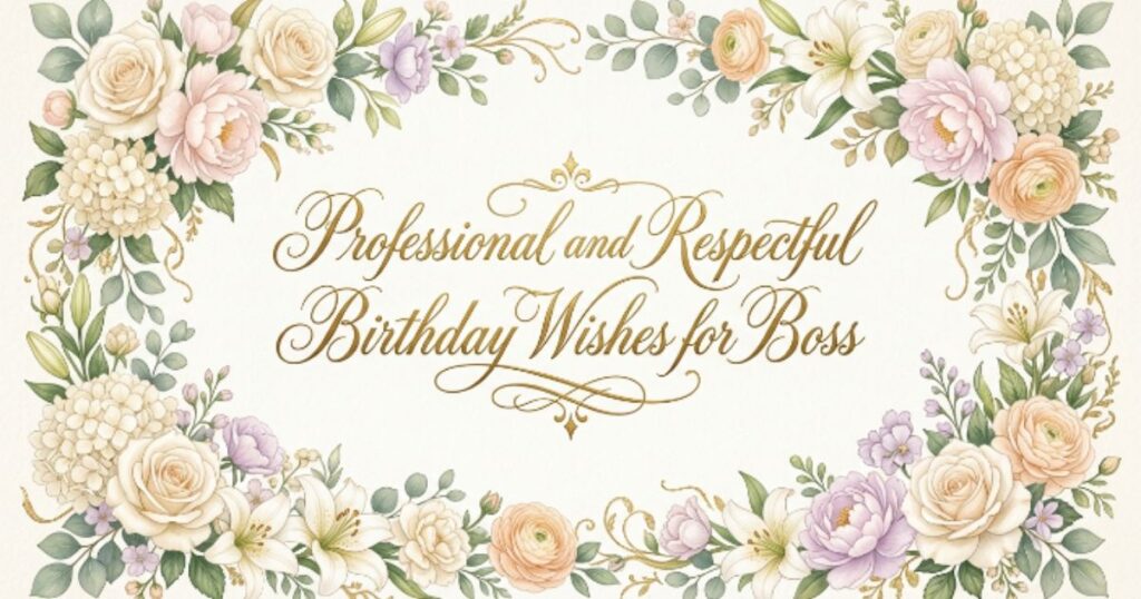 Professional and Respectful Birthday Wishes for Boss