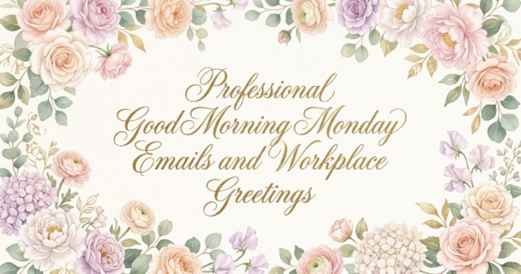 Professional Good Morning Monday Emails and Workplace Greetings