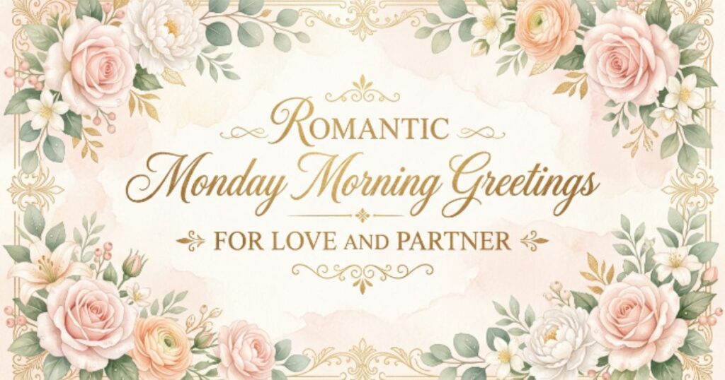 Romantic Monday Morning Greetings for Love and Partner