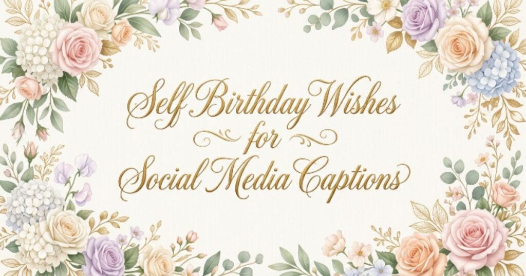 Self Birthday Wishes for Social Media Captions