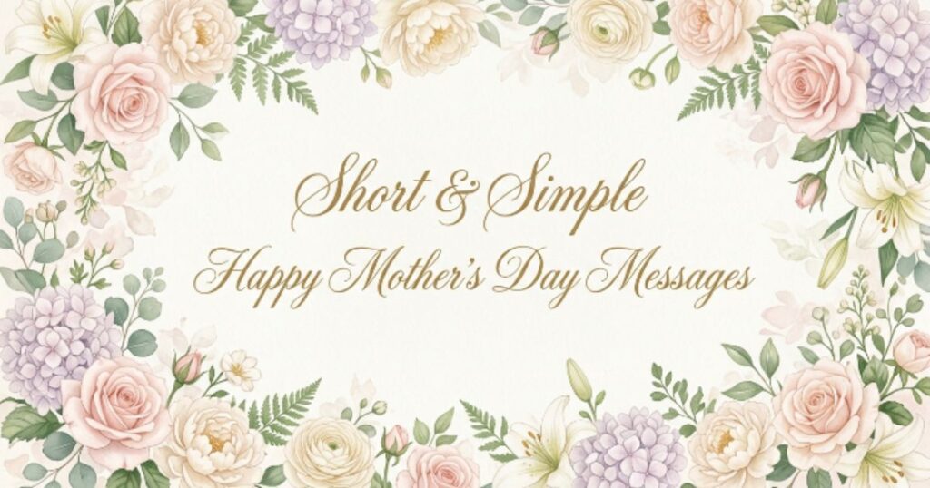 Short & Simple Happy Mother’s Day Messages