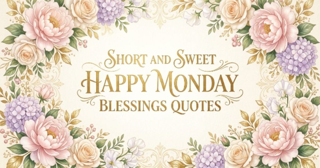 Short and Sweet Happy Monday Blessings Quotes