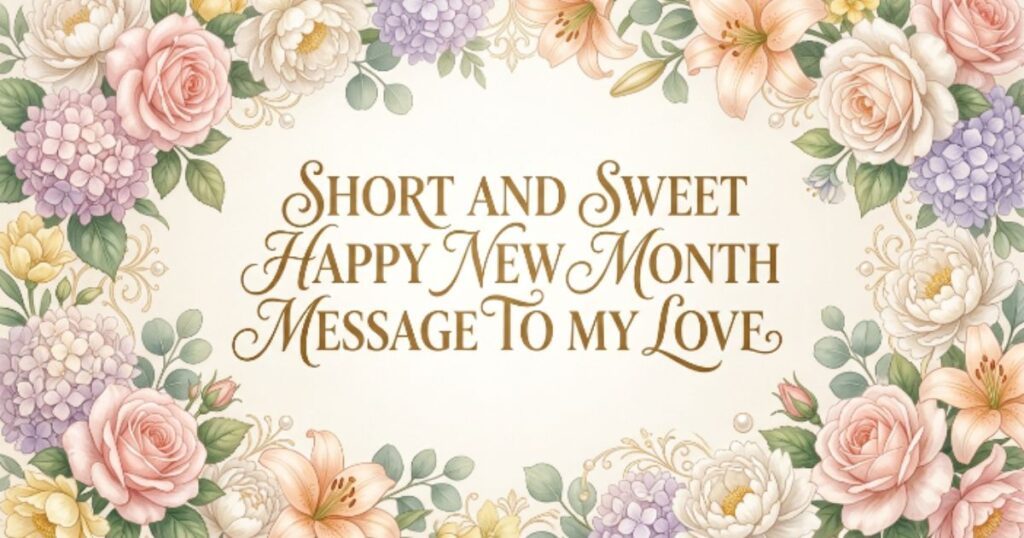 Short and Sweet Happy New Month Message to My Love