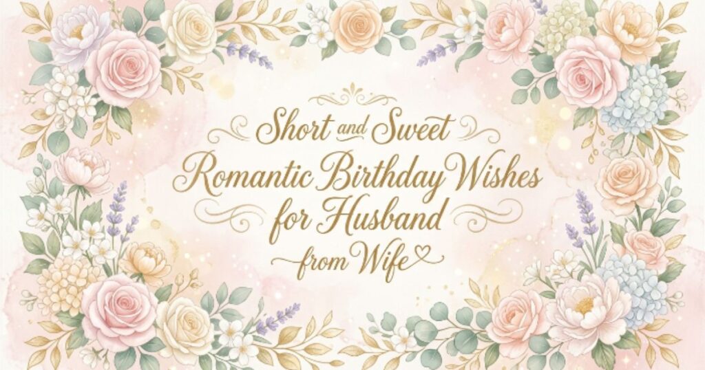 Short and Sweet Romantic Birthday Wishes for Husband from Wife