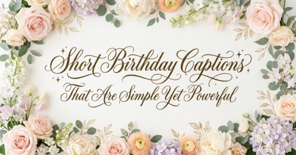 Short Birthday Captions That Are Simple Yet Powerful