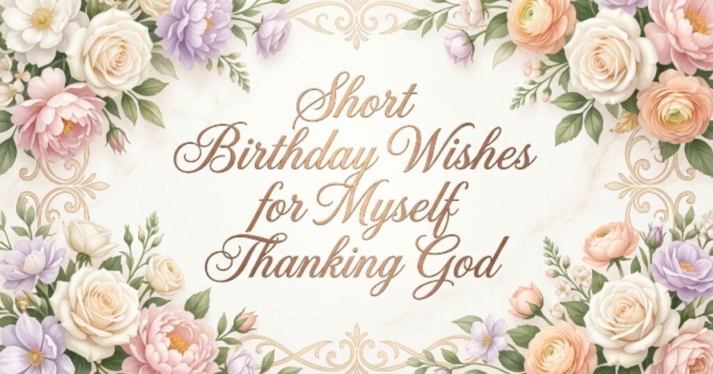 Short Birthday Wishes for Myself Thanking God