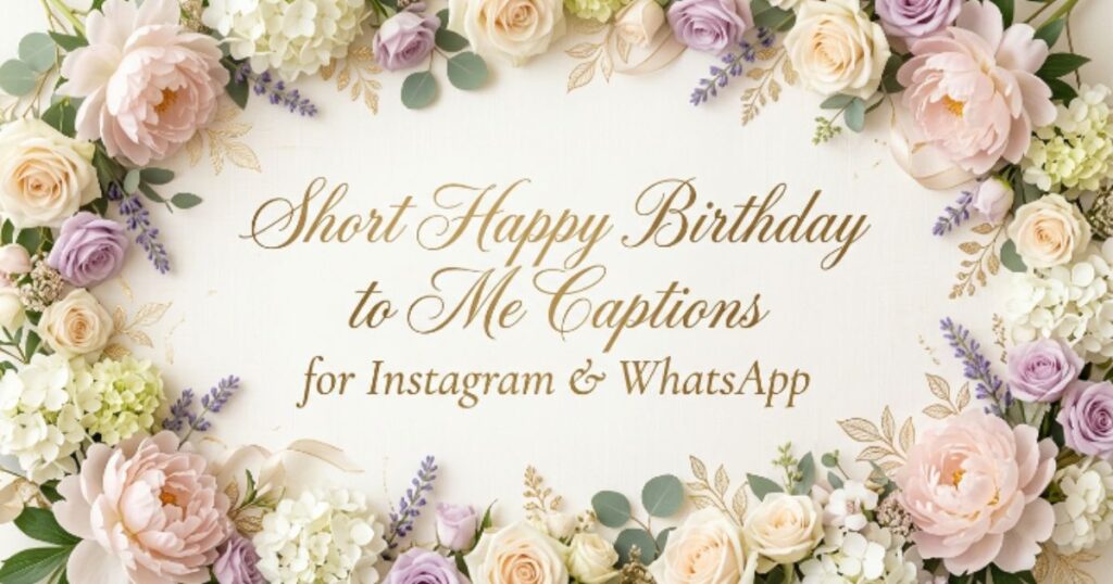 Short Happy Birthday to Me Captions for Instagram & WhatsApp