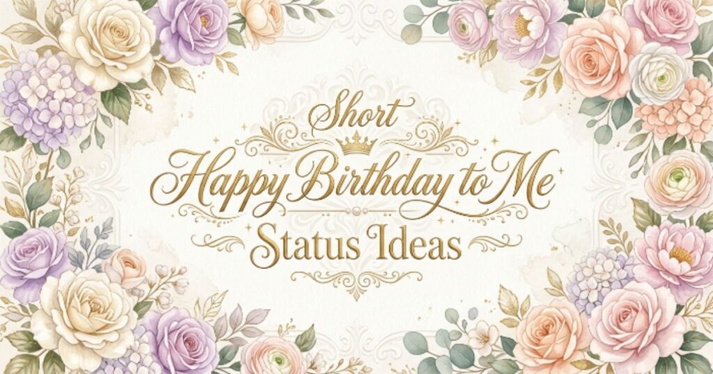 Short Happy Birthday to Me Status Ideas