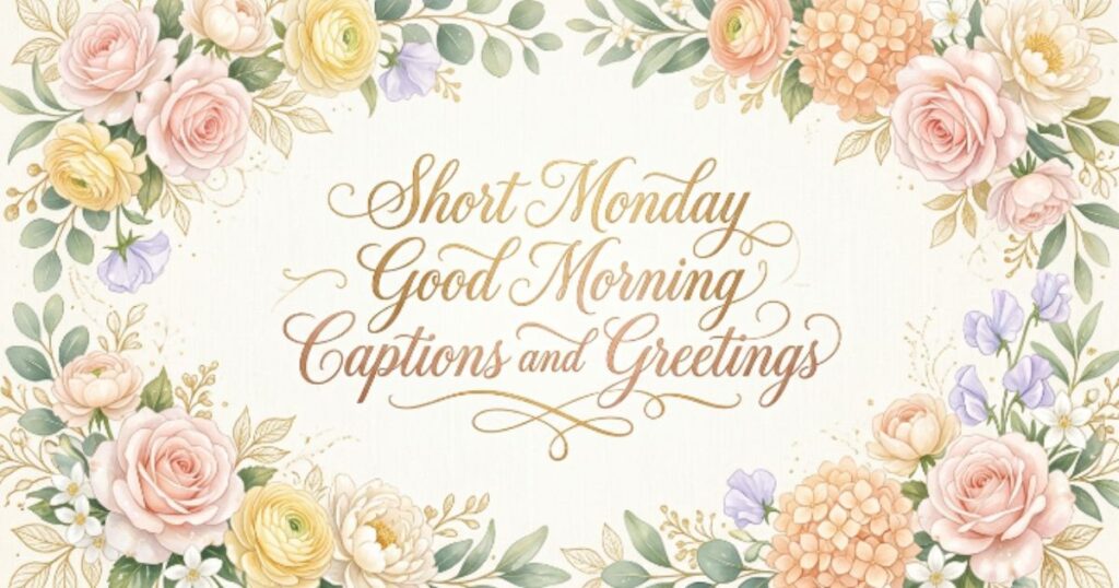 Short Monday Good Morning Captions and Greetings