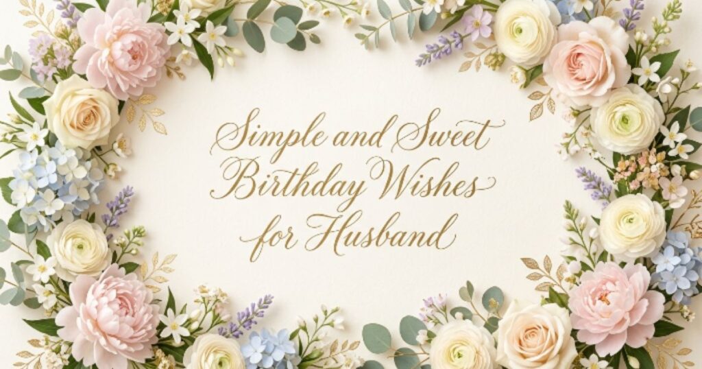 Simple and Sweet Birthday Wishes for Husband