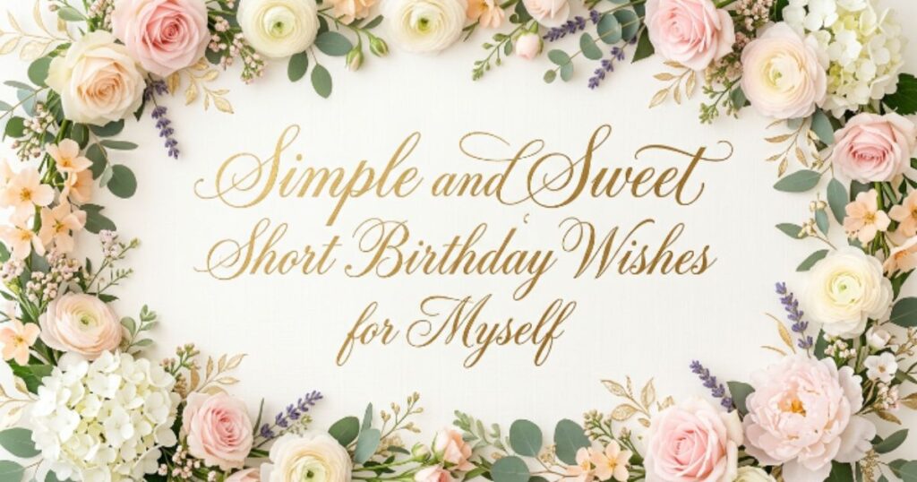 Simple and Sweet Short Birthday Wishes for Myself