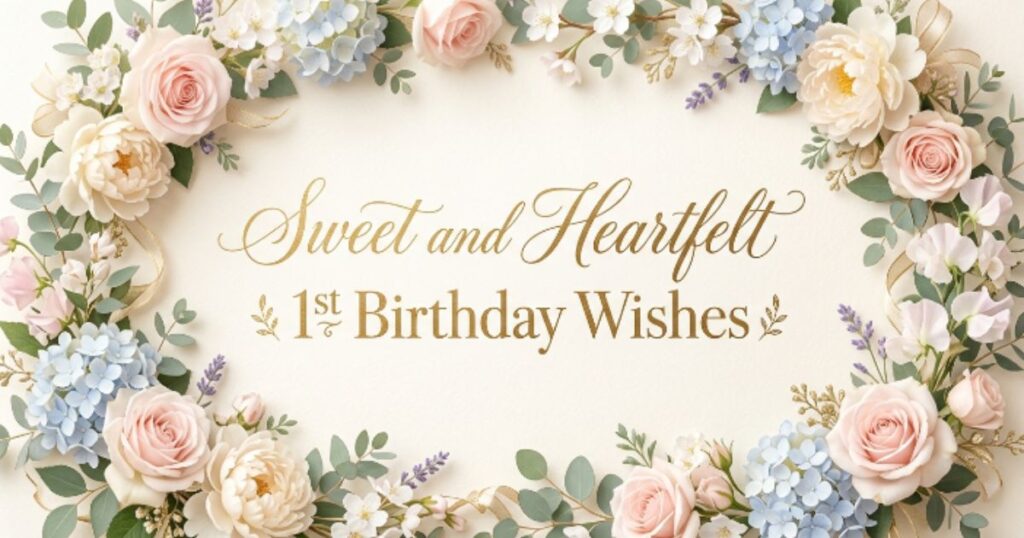 Sweet and Heartfelt 1st Birthday Wishes