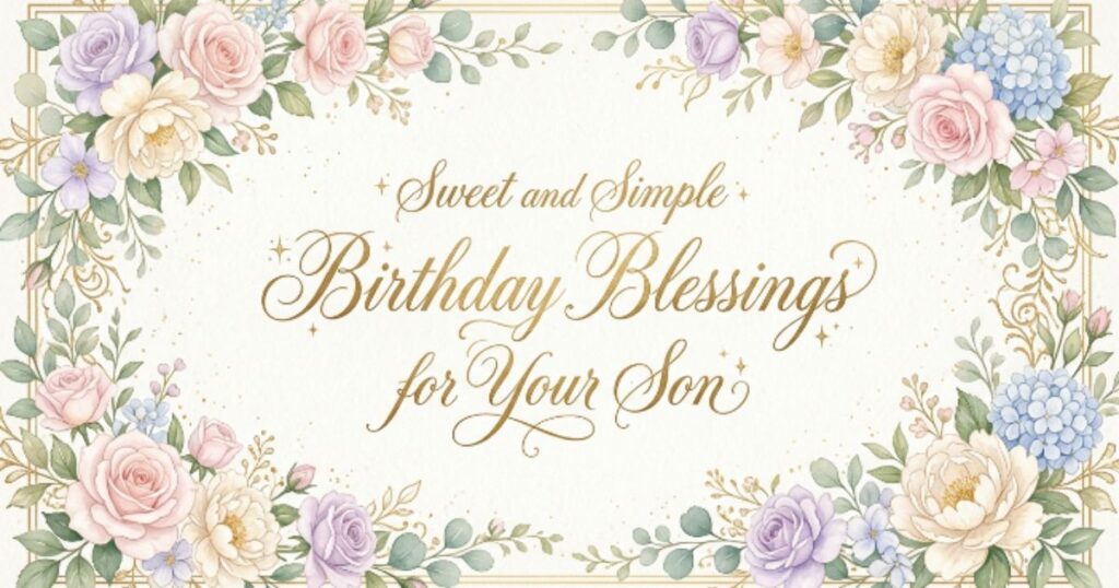 Sweet and Simple Birthday Blessings for Your Son