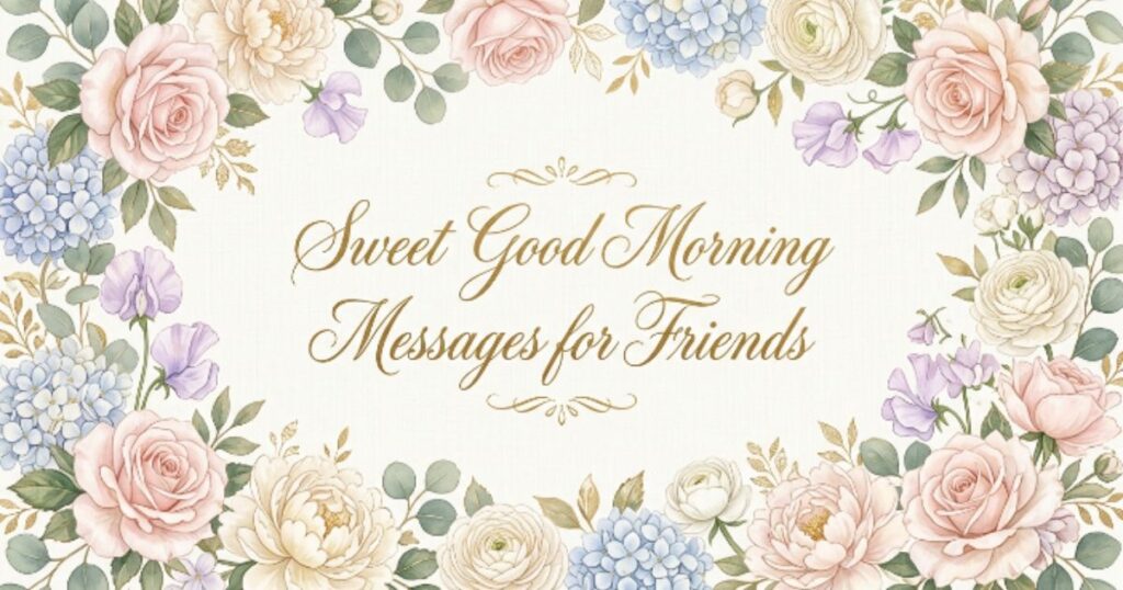 Sweet Good Morning Messages for Friends