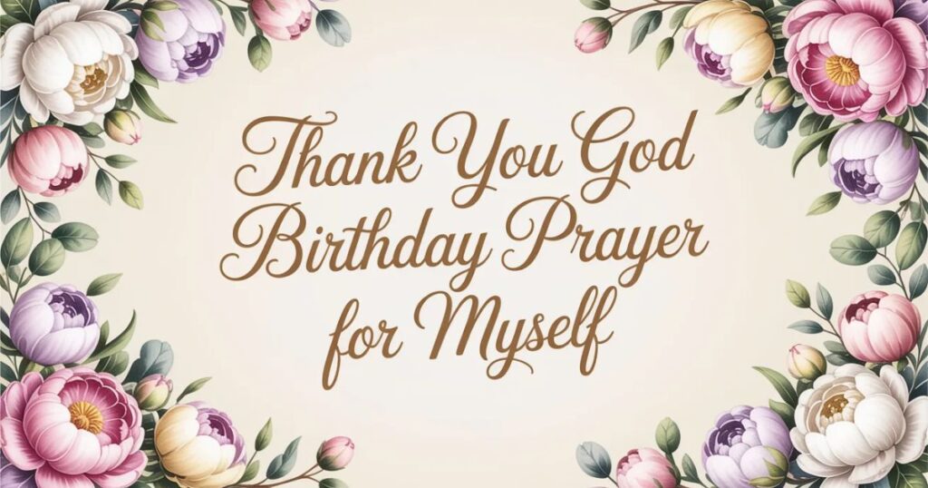 Thank You God Birthday Prayer for Myself