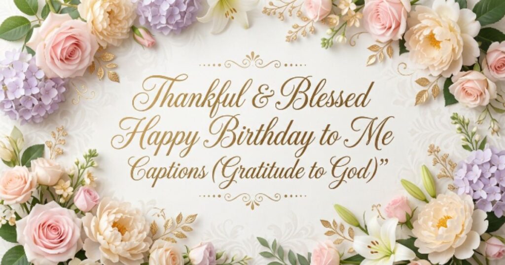 Thankful & Blessed Happy Birthday to Me Captions (Gratitude to God)
