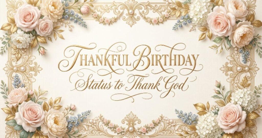Thankful Birthday Status to Thank God
