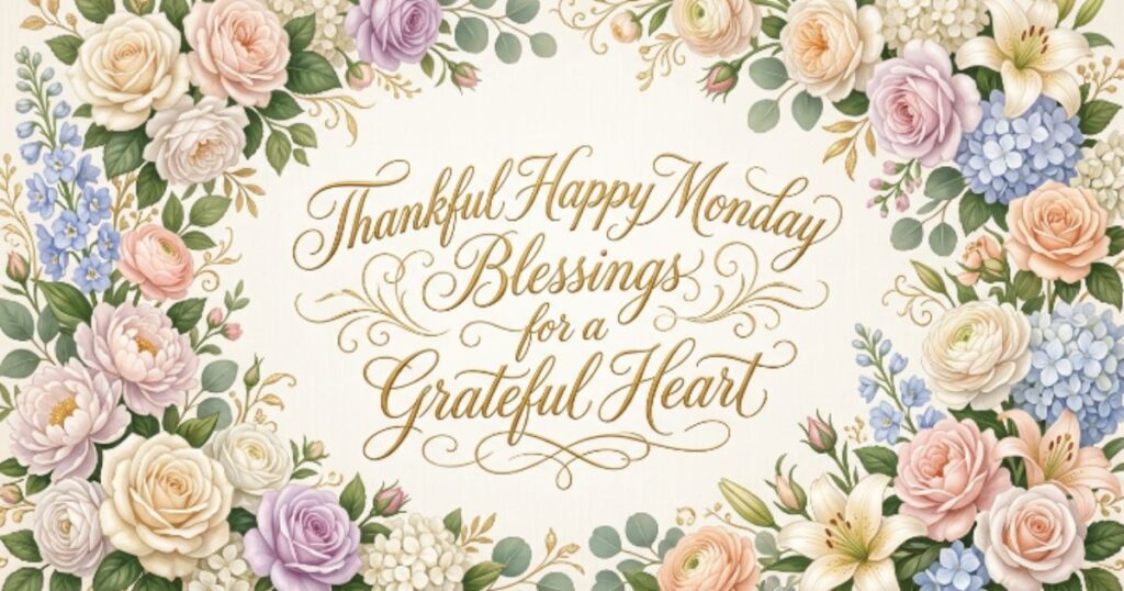 Thankful Happy Monday Blessings for a Grateful Heart