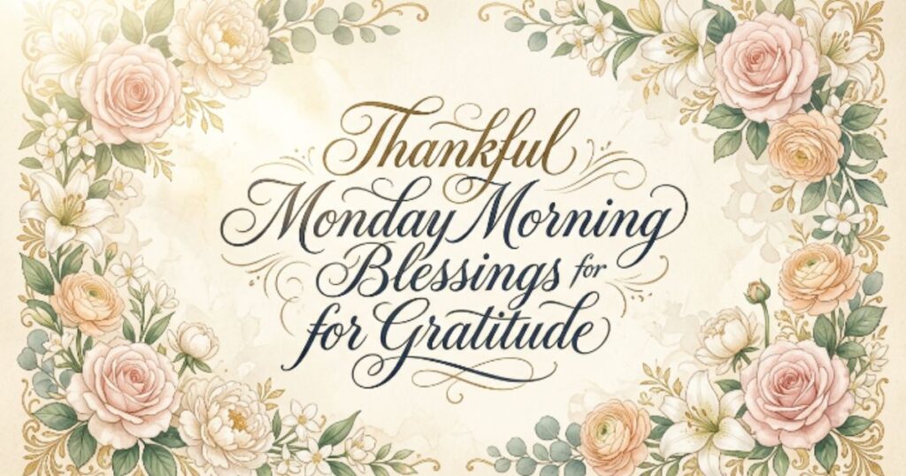 Thankful Monday Morning Blessings for Gratitude