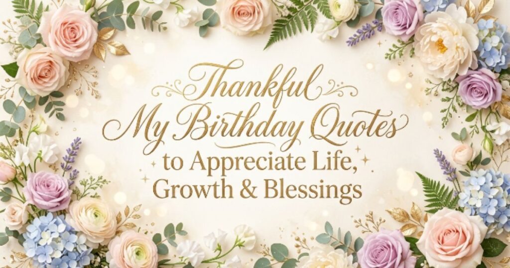Thankful My Birthday Quotes to Appreciate Life, Growth & Blessings