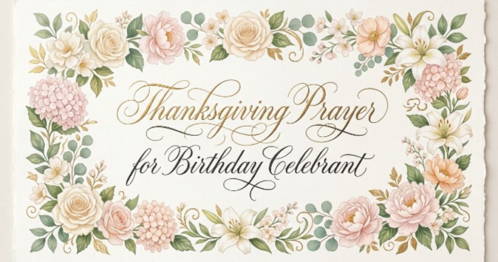 Thanksgiving Prayer for Birthday Celebrant