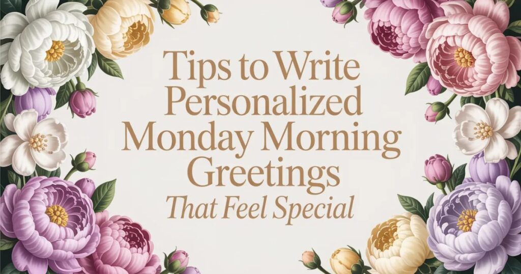Tips to Write Personalized Monday Morning Greetings That Feel Special