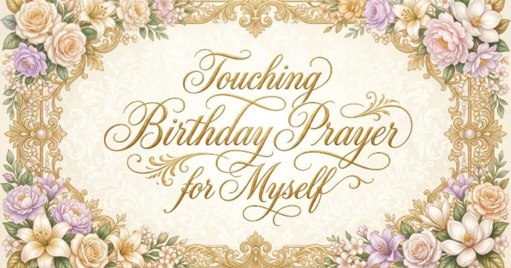 Touching Birthday Prayer for Myself