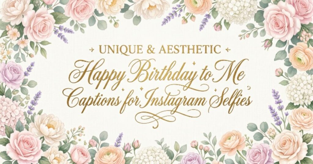 Unique & Aesthetic Happy Birthday to Me Captions for Instagram Selfies