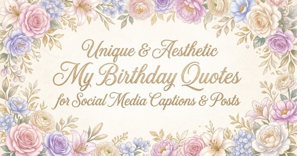 Unique & Aesthetic My Birthday Quotes for Social Media Captions & Posts