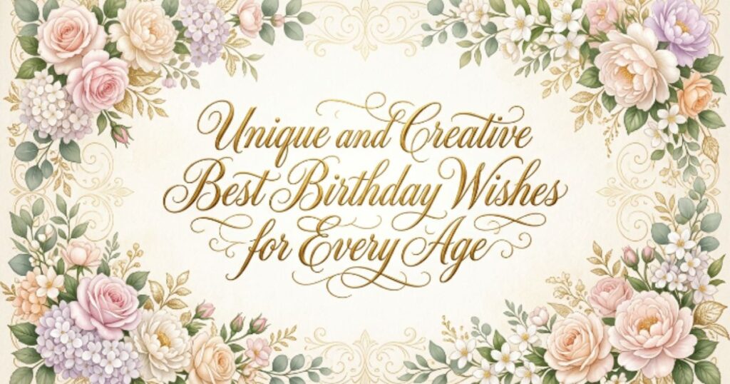 Unique and Creative Best Birthday Wishes for Every Age