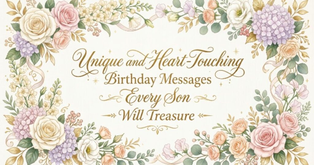 Unique and Heart-Touching Birthday Messages Every Son Will Treasure