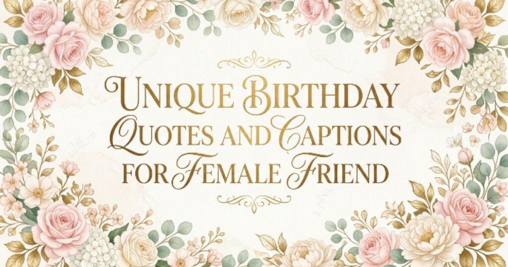 Unique Birthday Quotes and Captions for Female Friend