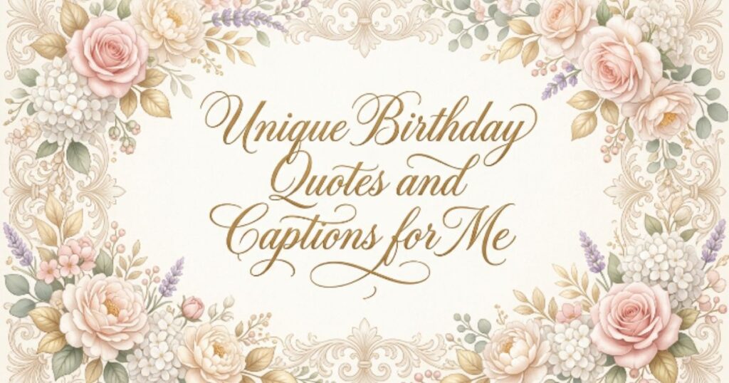 Unique Birthday Quotes and Captions for Me