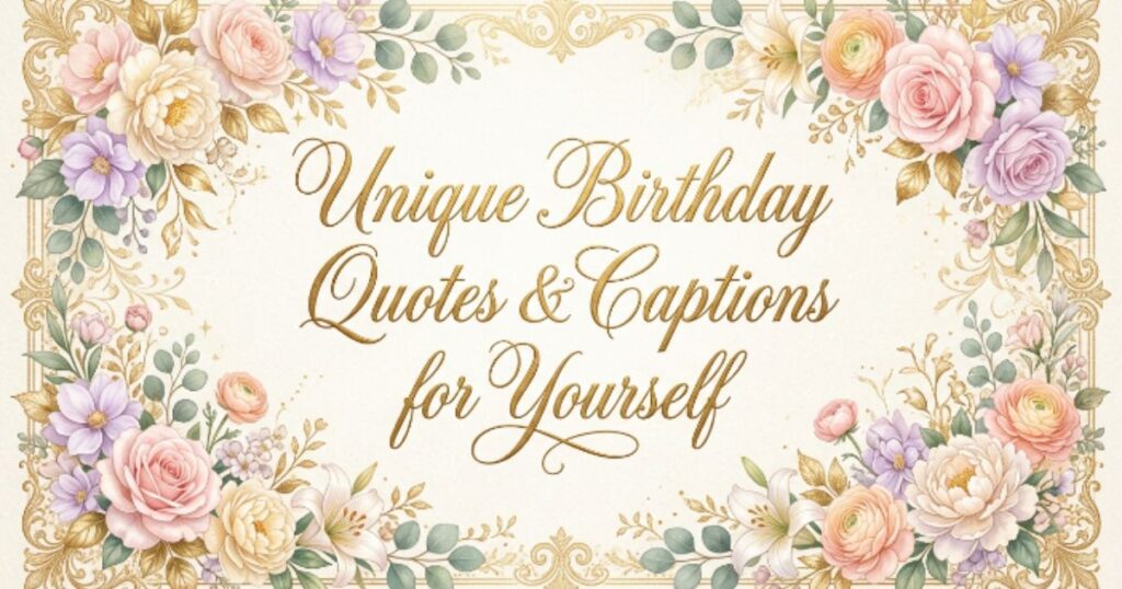 Unique Birthday Quotes & Captions for Yourself