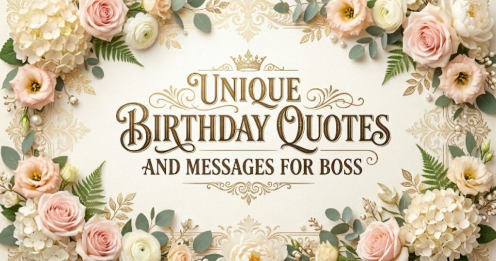 Unique Birthday Quotes and Messages for Boss