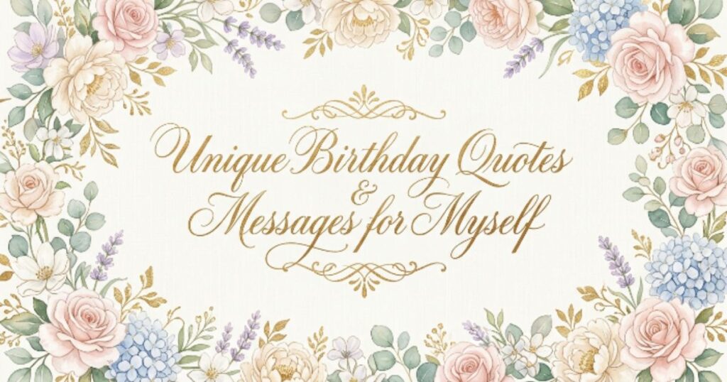 Unique Birthday Quotes & Messages for Myself