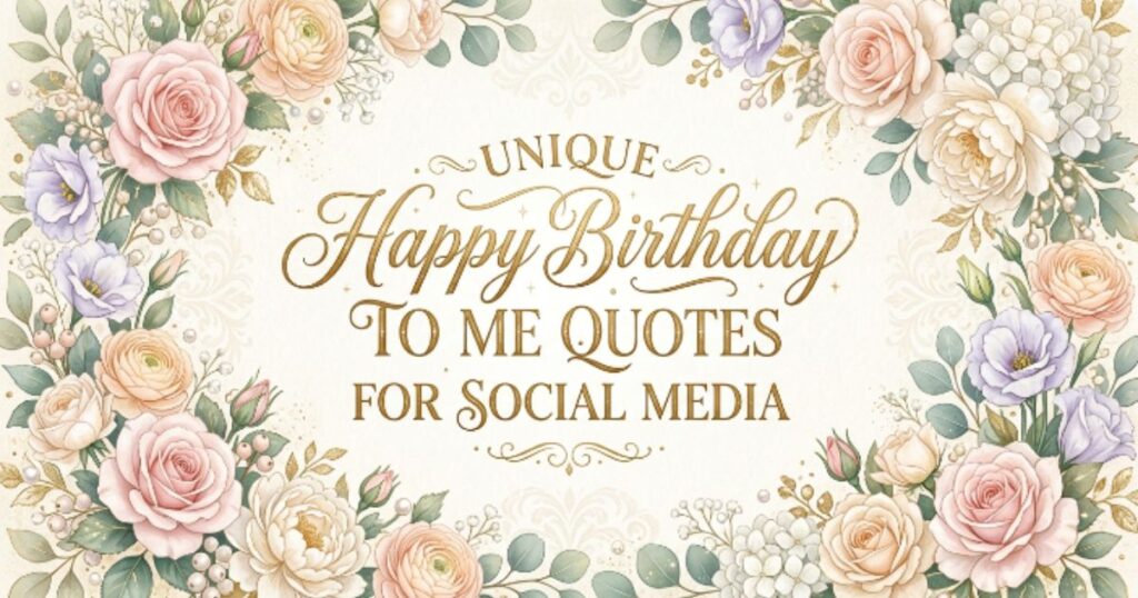 Unique Happy Birthday to Me Quotes for Social Media