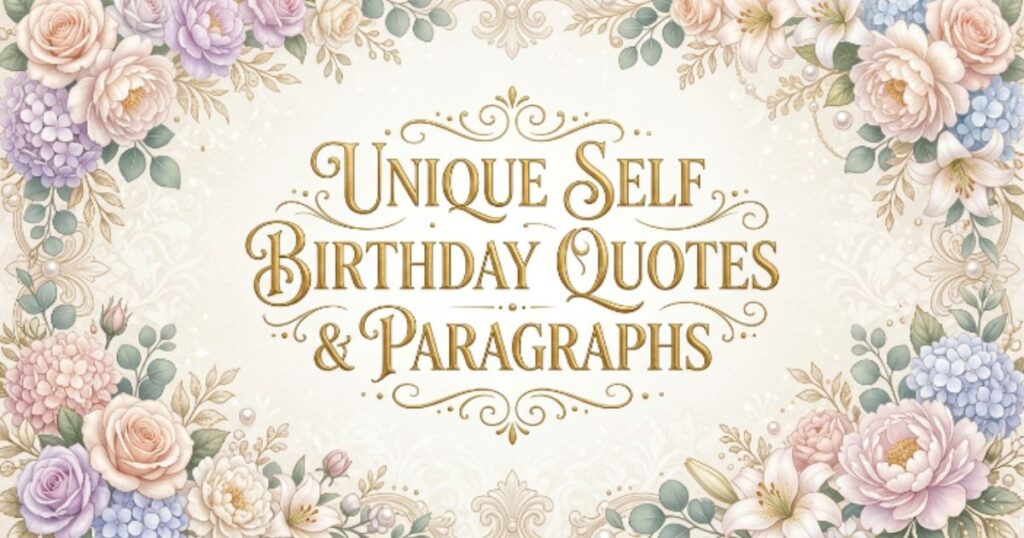 Unique Self Birthday Quotes & Paragraphs