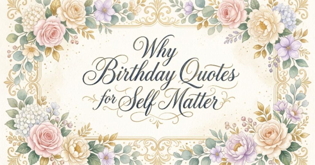 Why Birthday Quotes for Self Matter