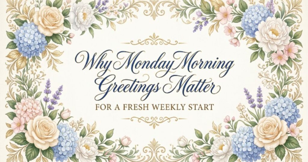 Why Monday Morning Greetings Matter for a Fresh Weekly Start