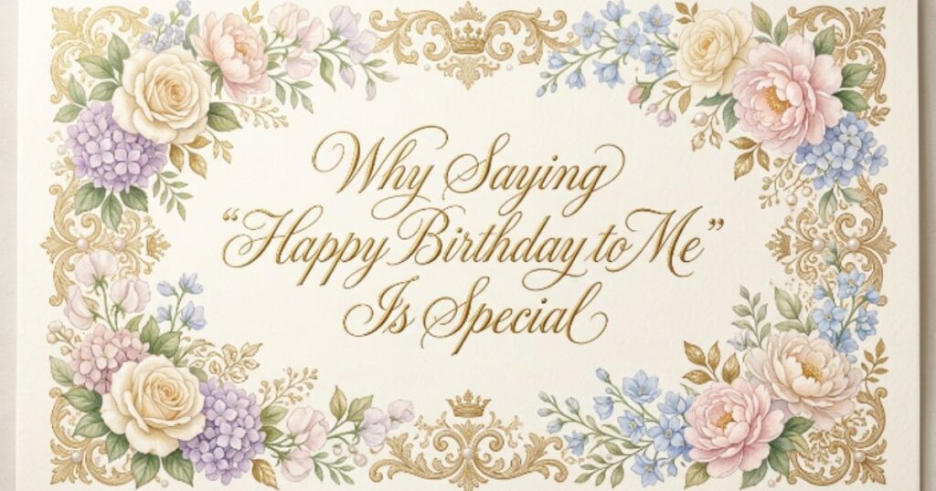 Why Saying “Happy Birthday to Me” Is Special