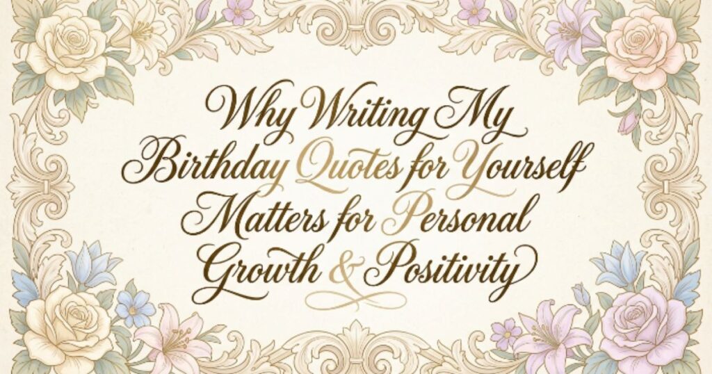 Why Writing My Birthday Quotes for Yourself Matters for Personal Growth & Positivity