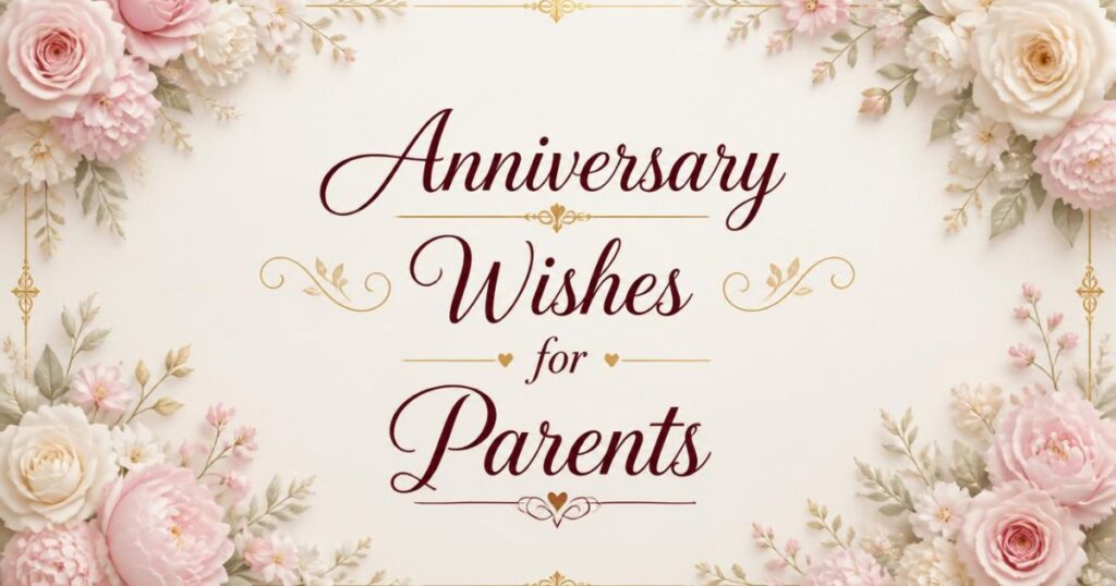25th, 30th, 40th & 50th Anniversary Wishes for Parents