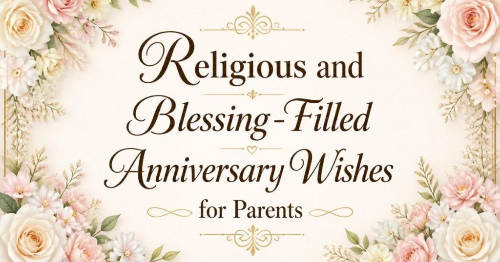 Religious and Blessing-Filled Anniversary Wishes for Parents
