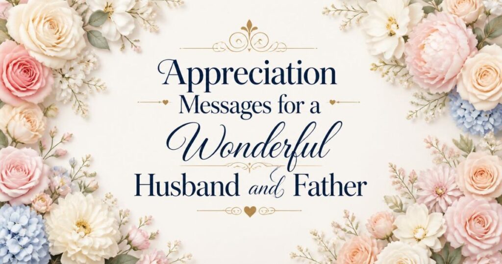 Appreciation Messages for a Wonderful Husband and Father