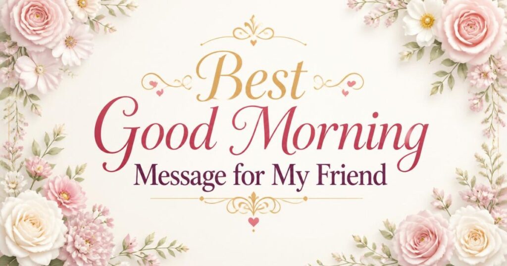 Best Good Morning Message for My Friend