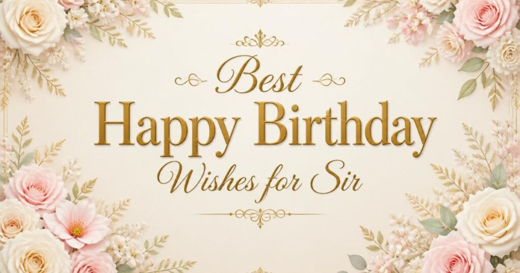 Best Happy Birthday Wishes for Sir