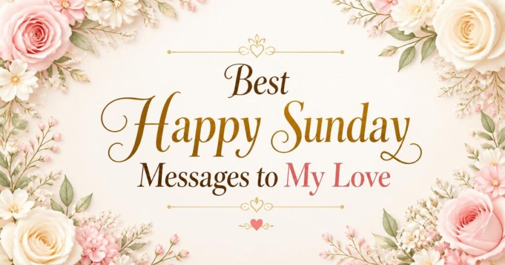 Best Happy Sunday Messages to My Love