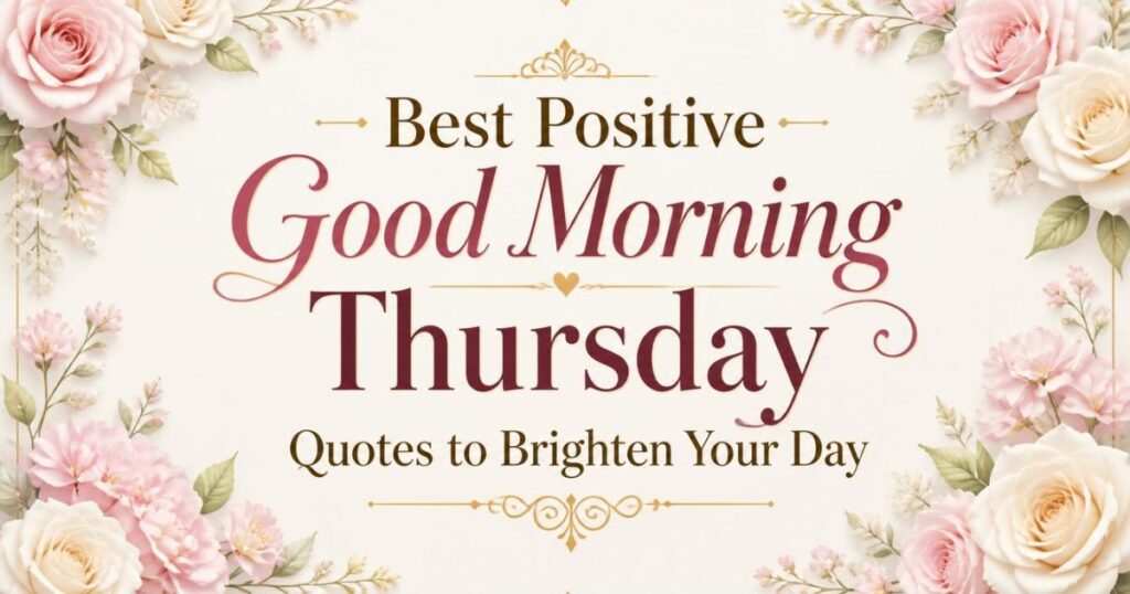 Best Positive Good Morning Thursday Quotes to Brighten Your Day