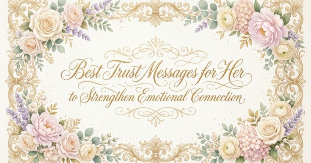 Best Trust Messages for Her to Strengthen Emotional Connection